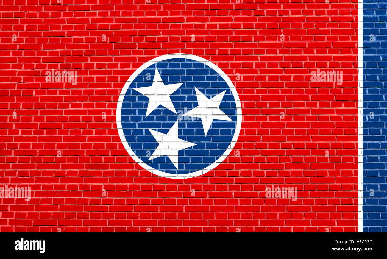 Tennessean offizielle Flagge, Symbol. Amerikanische patriotische Element. USA-Banner. Vereinigte Staaten von Amerika Hintergrund. Stockfoto