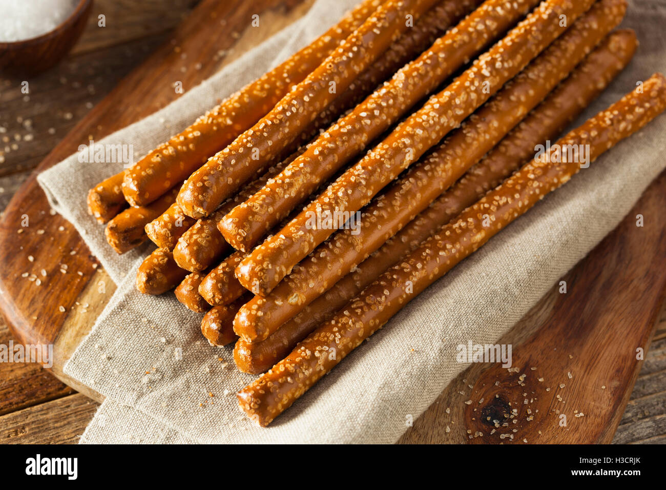 Knusprig salzigen Brezel Ruten bereit, Essen Stockfoto