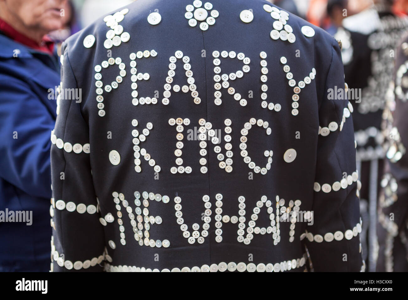 Die jährliche Pearly Kings und Queens & costermonger Erntefest Held in der Guildhall, London, UK Stockfoto