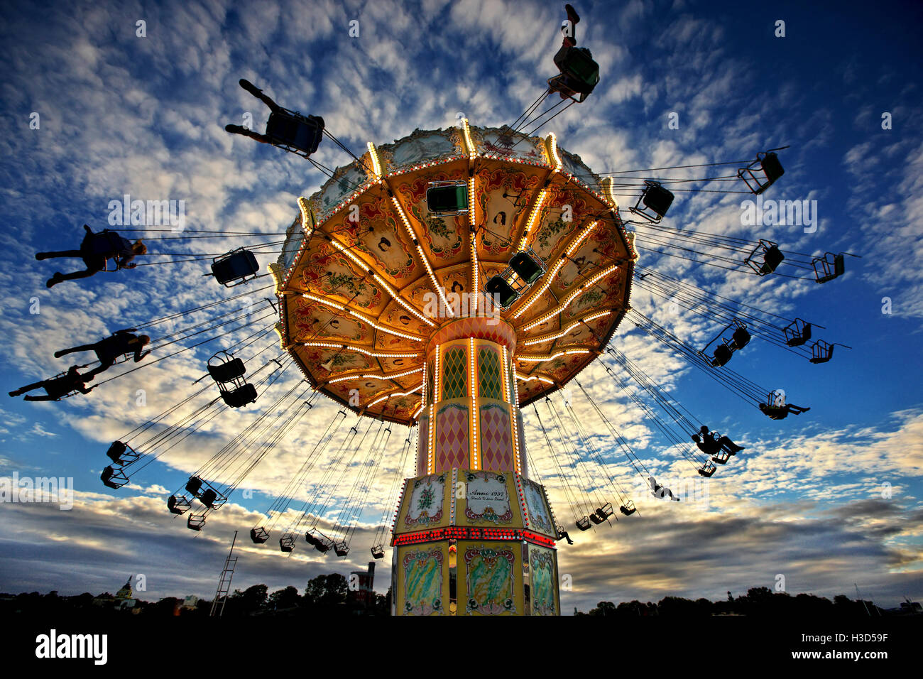 Tivoli Grona Lund (Luna Park) um Sonnenuntergang, Djurgarden, Stockholm, Schweden Stockfoto