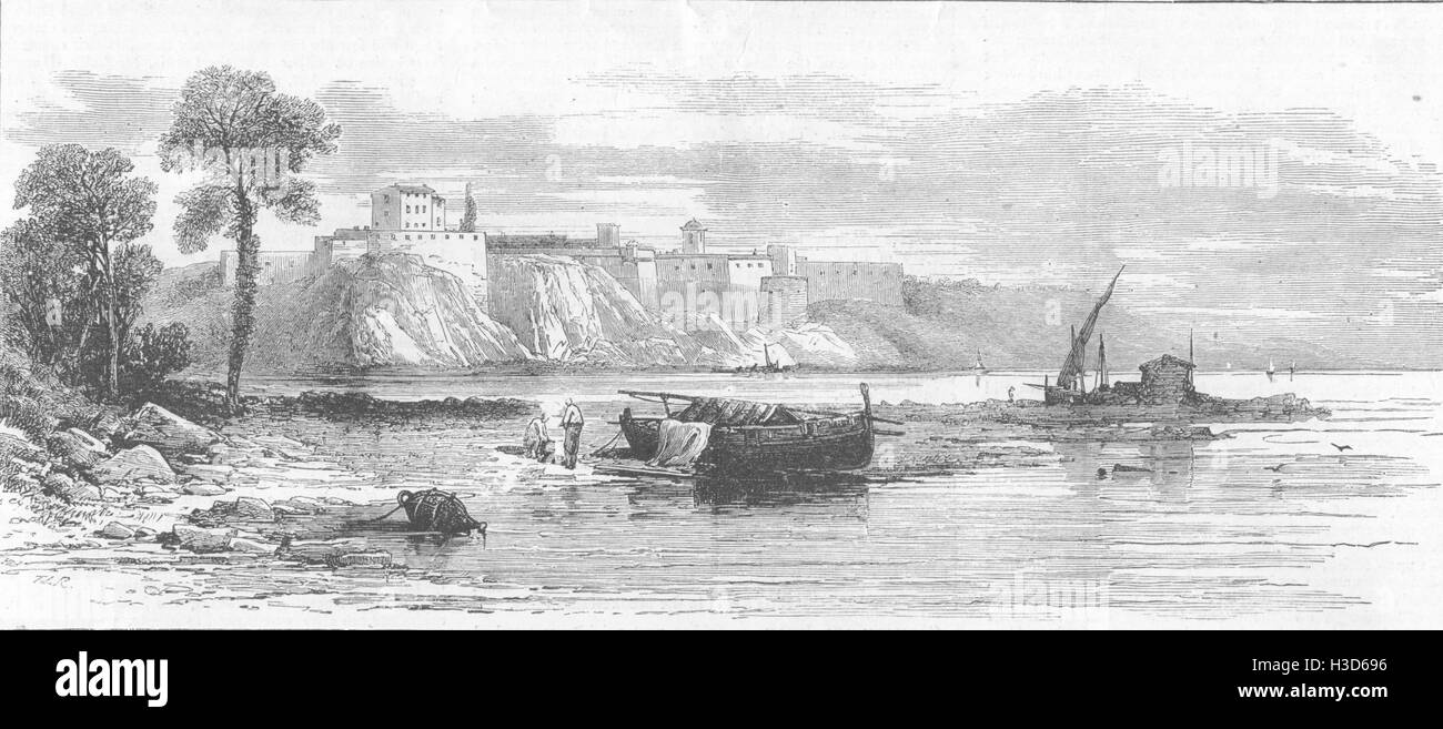 Frankreich Satz Marschall Bazaine Insel Fort St. Marguerite, Gefängnis 1873. Der illustrierte London News Stockfoto