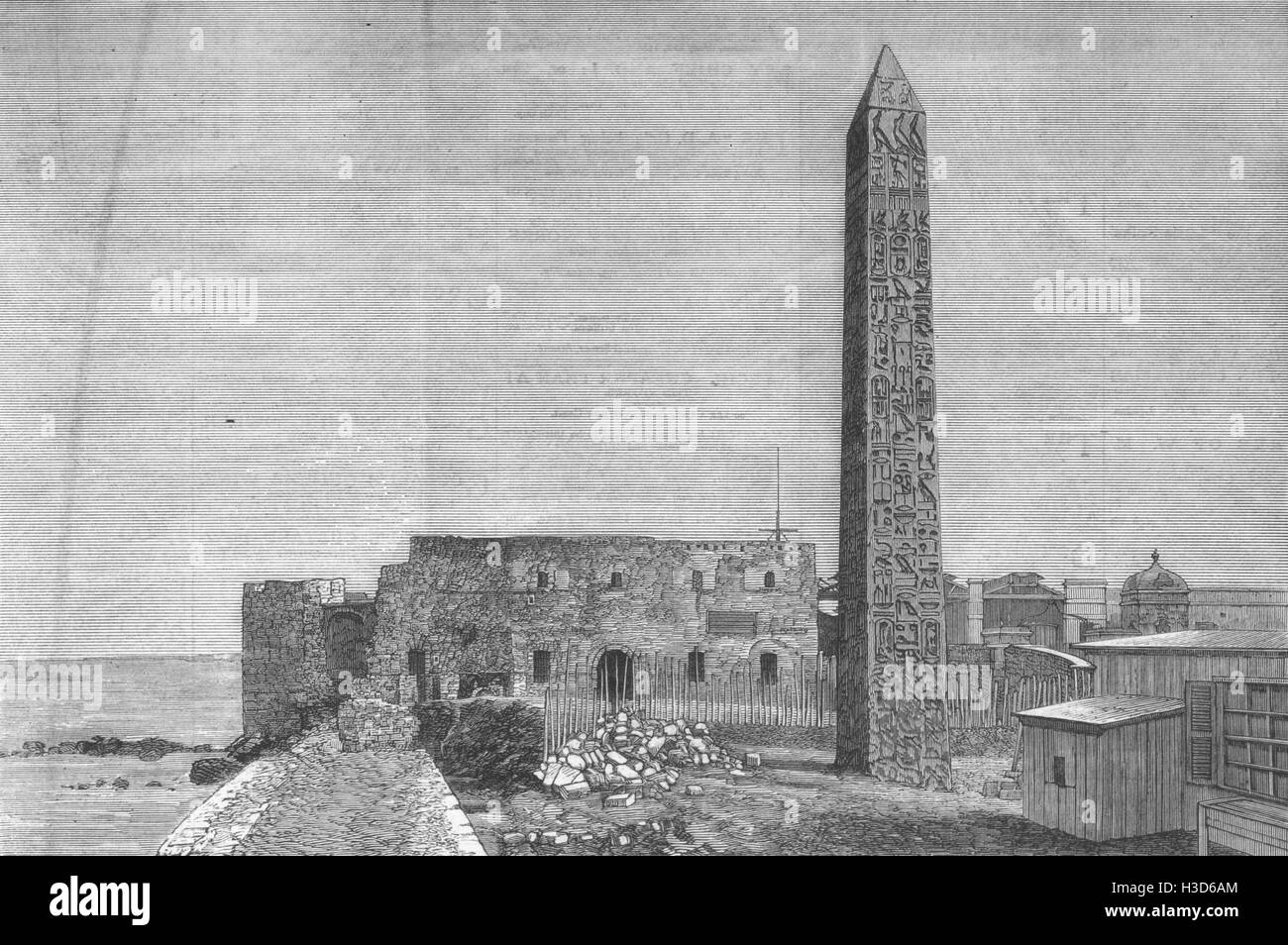Ägypten-Obelisk stellte Khedive von US Govt 1879. Die Grafik Stockfoto