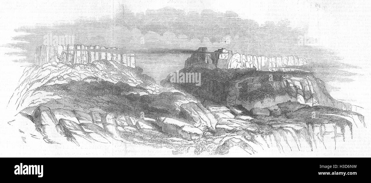 VENEZUELA basaltischen Gesteine See Parima, el Dorado von Sir Walter Raleigh 1846. Die bildlichen Zeiten Stockfoto VENEZUELA basaltischen Gesteine See Parima, el Dorado von Sir Walter Raleigh 1846. Die bildlichen Zeiten Stockfoto