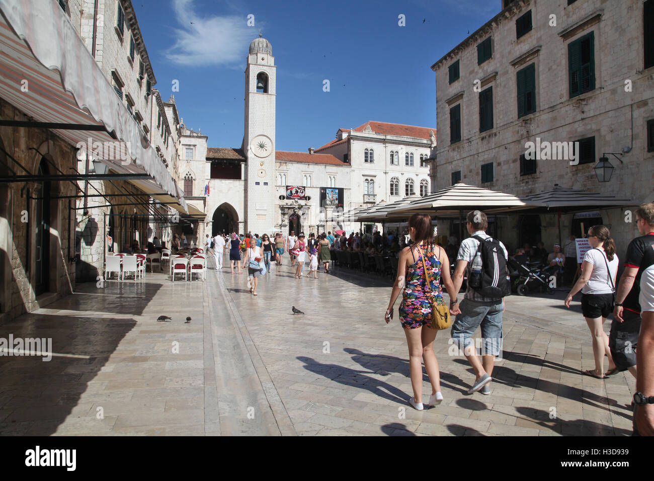 Strådun Hauptstraße in Dubrovnik Stockfoto