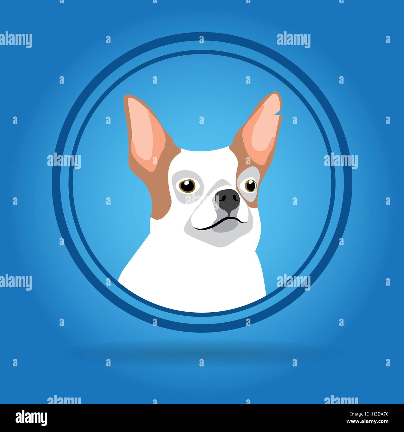 Kleiner Hund Tier Haustier Web-Symbol Stock Vektor