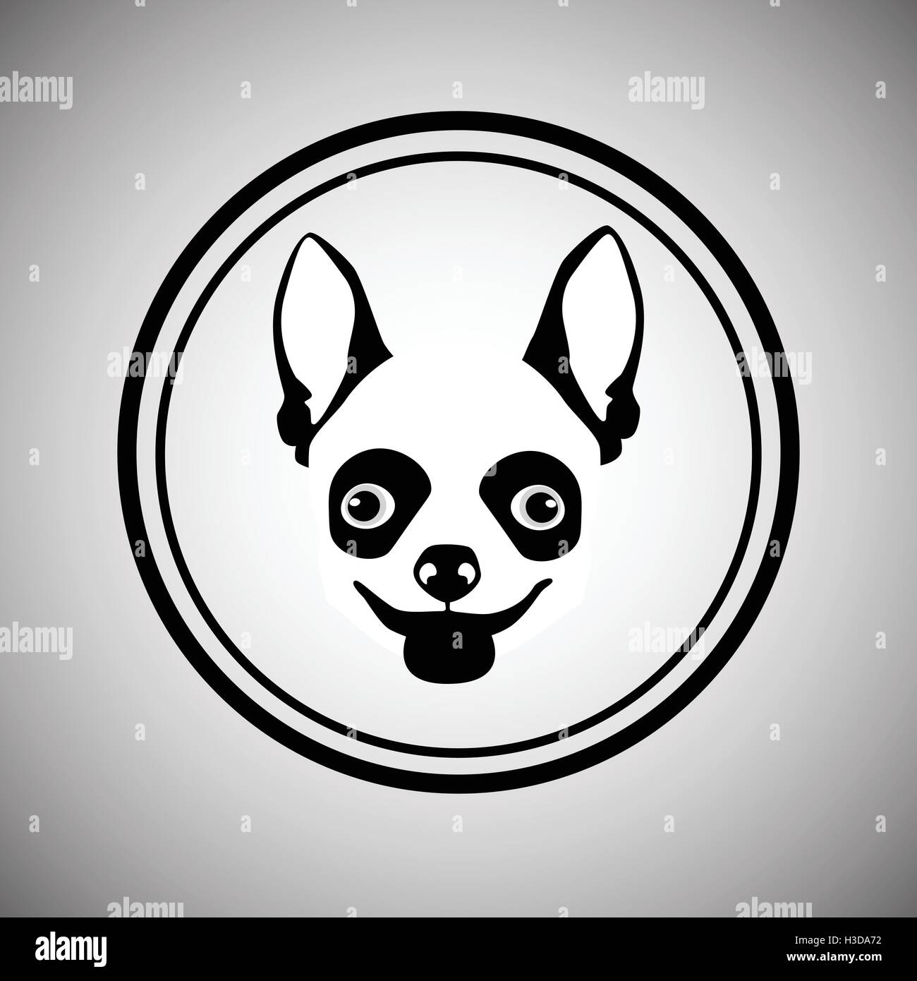 Kleiner Hund Tier Haustier Web-Symbol Stock Vektor
