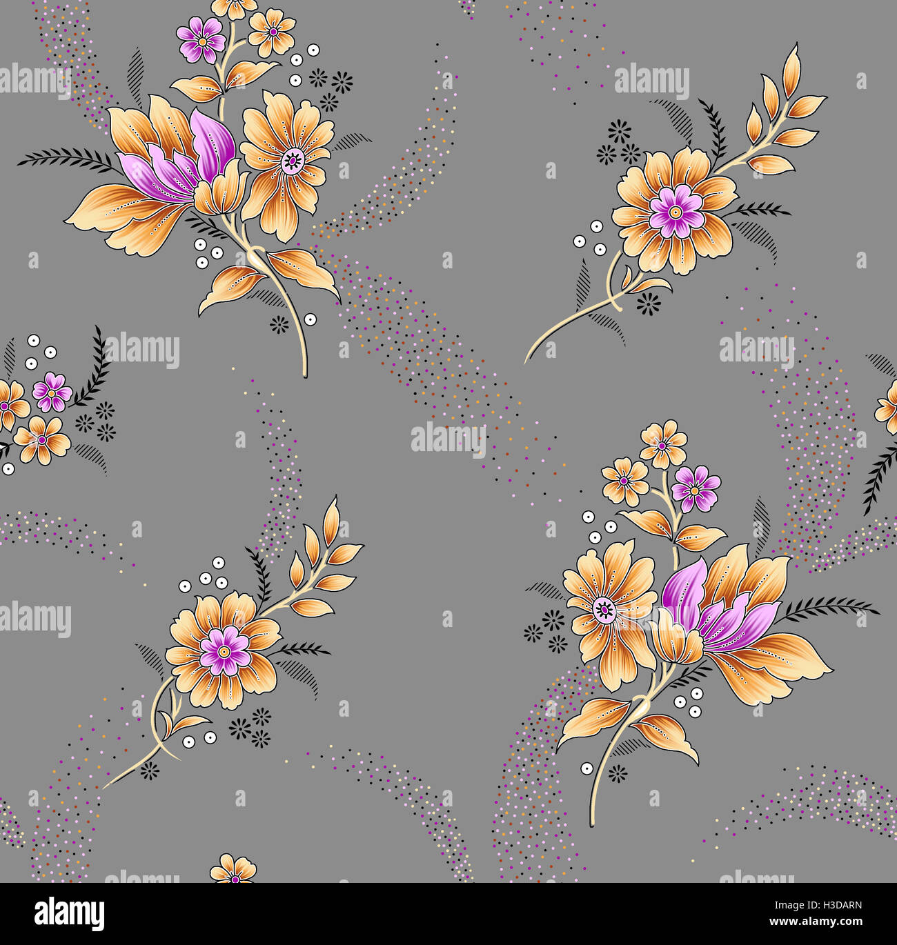 schöne bunte nahtlose Blumen-design Stockfoto