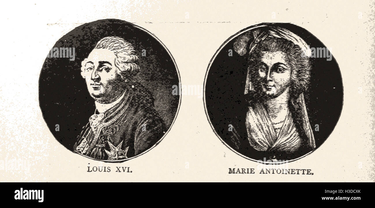 LOUIS XVI. MARIE ANTOINETTE. Stockfoto