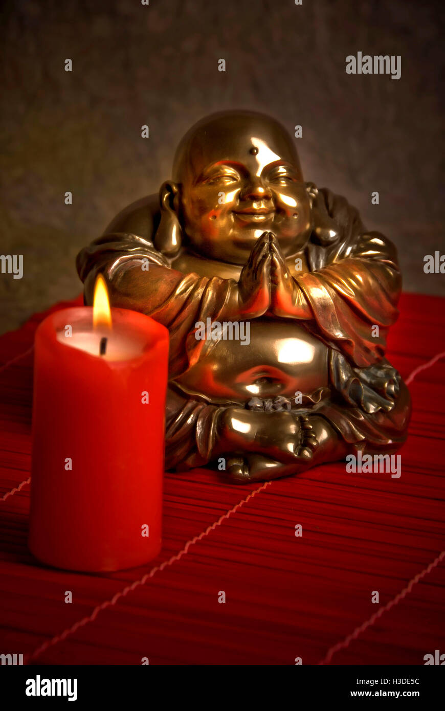 Fat Buddha oder Budai statue Stockfoto
