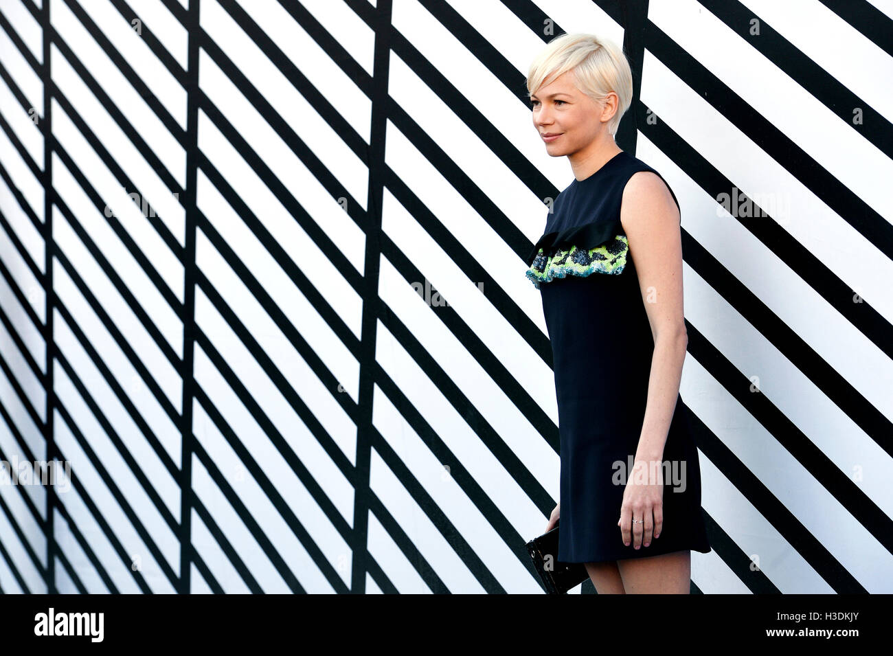 Michelle Williams außerhalb Louis Vuitton show, 5. Oktober 2016 Paris Fashion Woche bereit, Verschleiß-Frühjahr/Sommer 2017 Place Vendôme - Paris 1er - Frankreich Stockfoto
