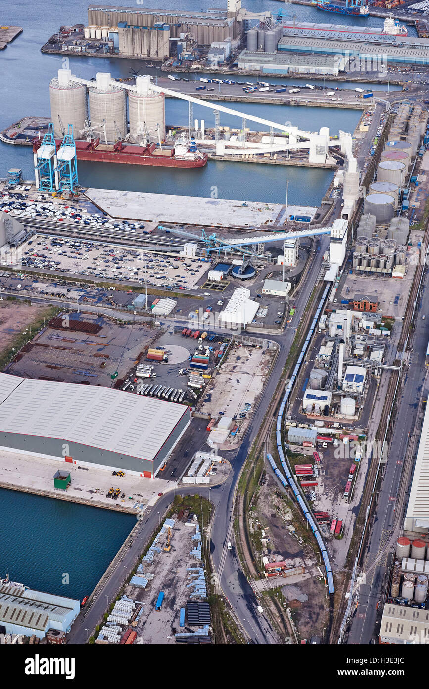 Biomasse-Anlage, Seaforth Docks, Liverpool, NW England importieren Stockfoto