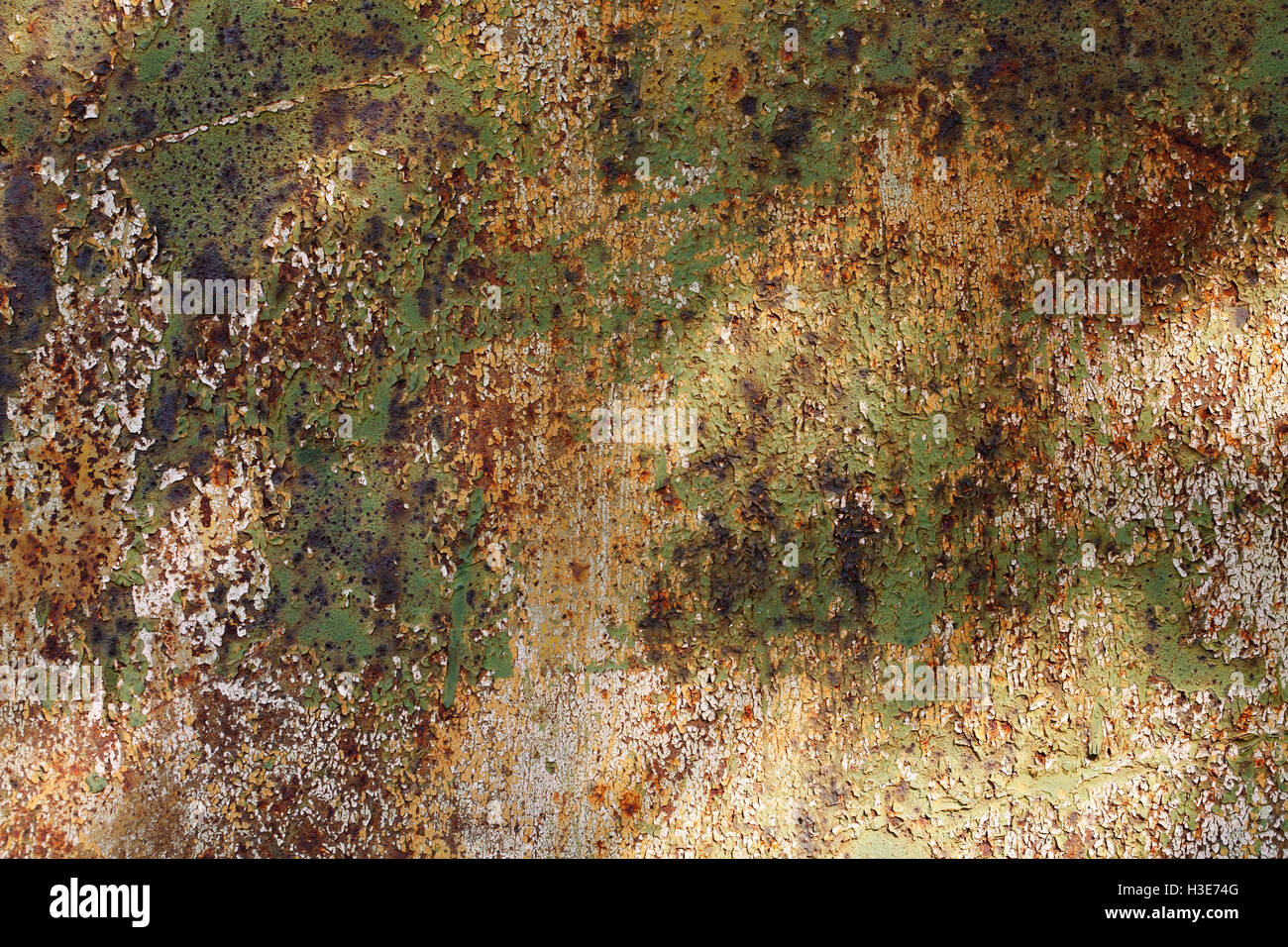 Grunge Metall Textur, Rost, grüne Farbe Hintergrund Stockfoto