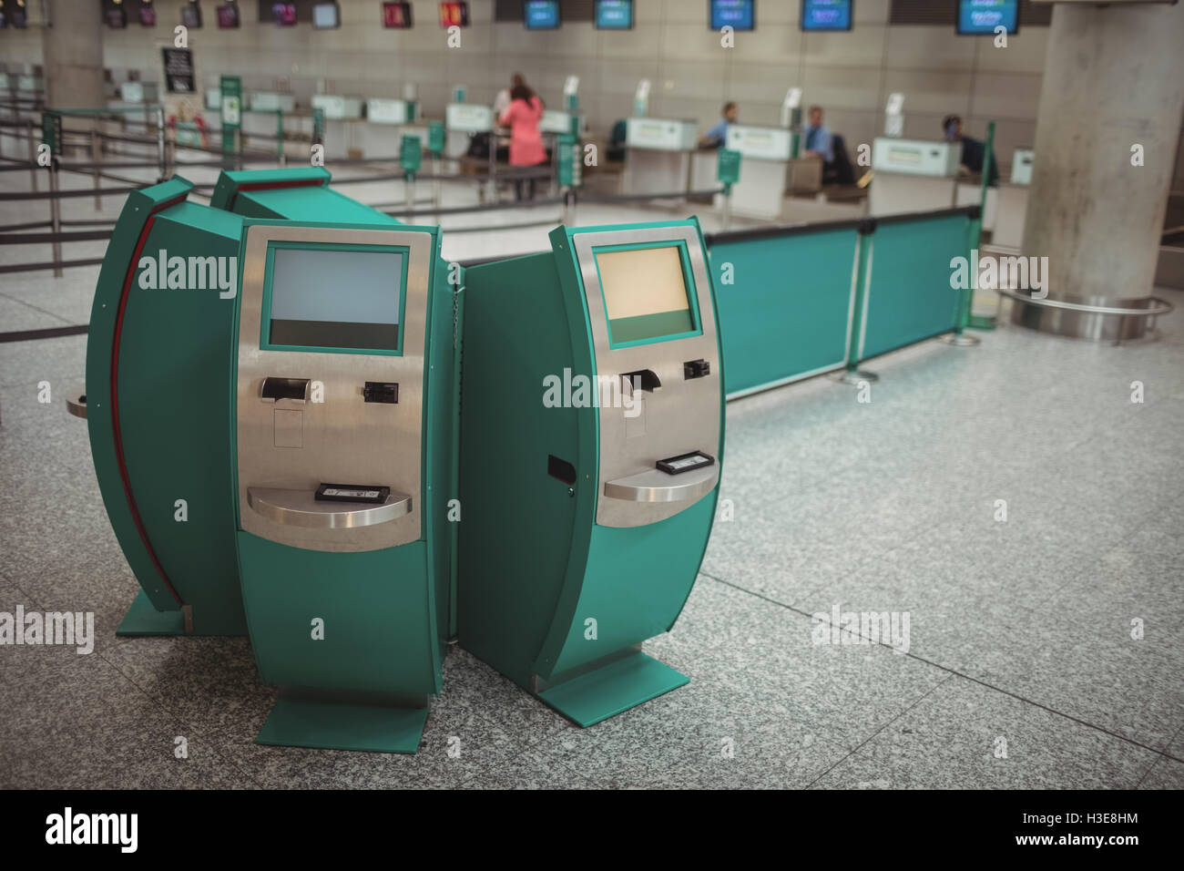 Self-service Check-in Automaten Stockfoto