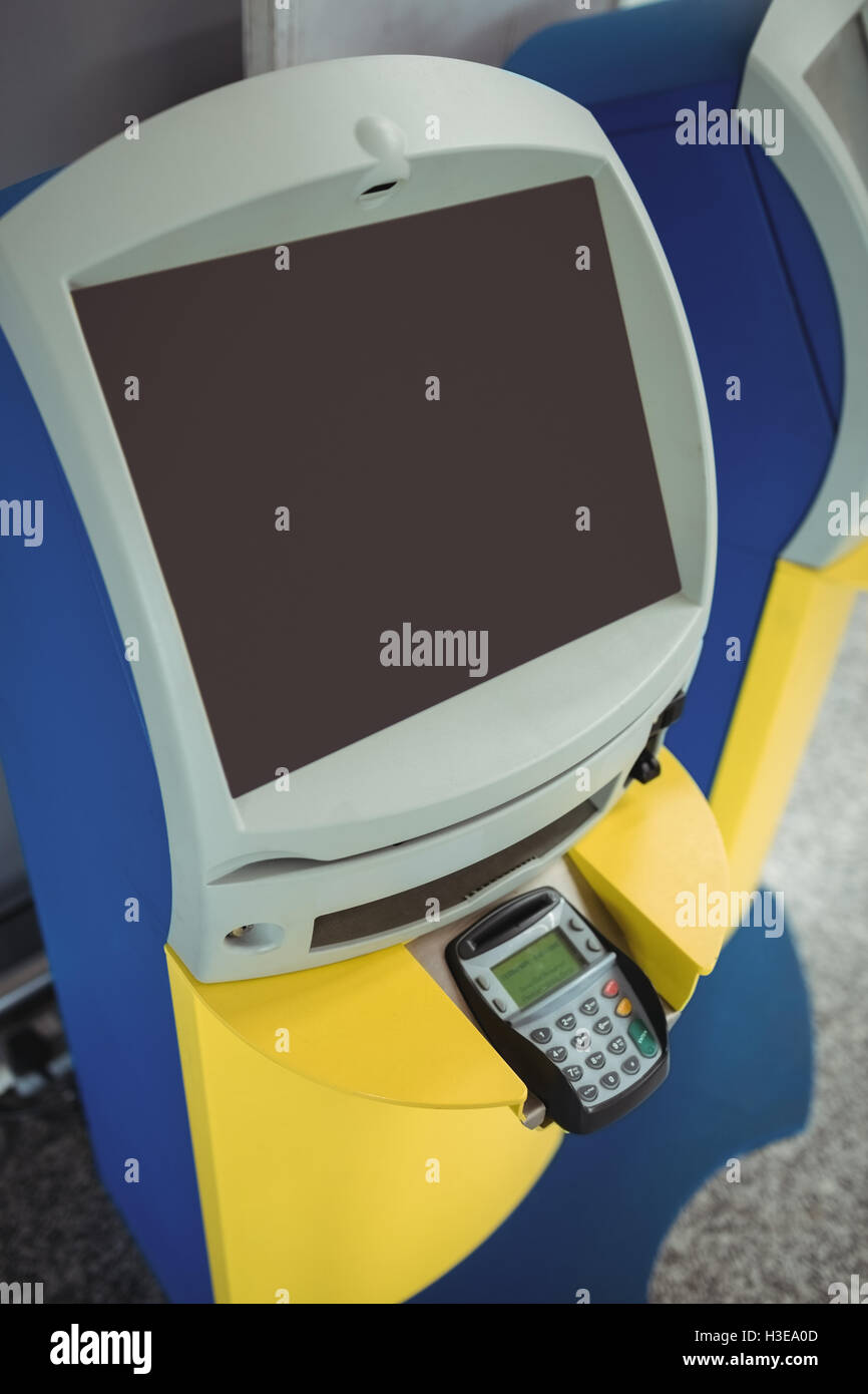 Self-service Check-in Automaten Stockfoto
