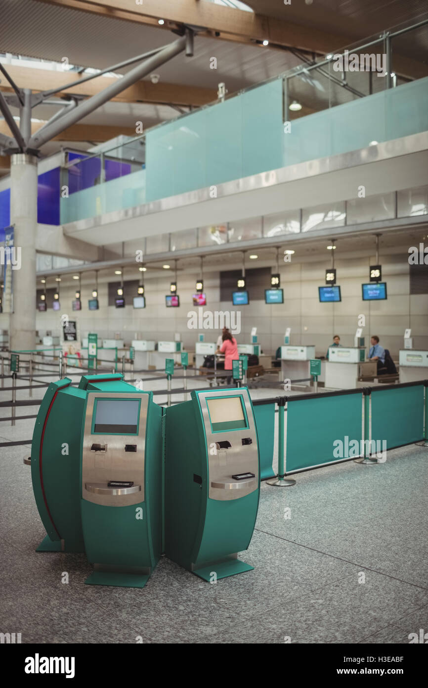 Self-service Check-in Automaten Stockfoto