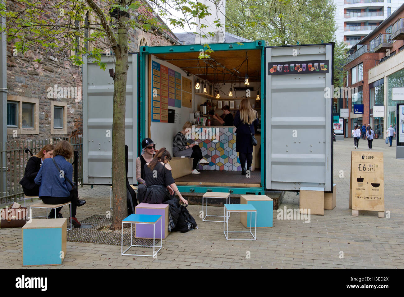 Cupp Café, Cabot Circus, Bristol, UK Stockfoto