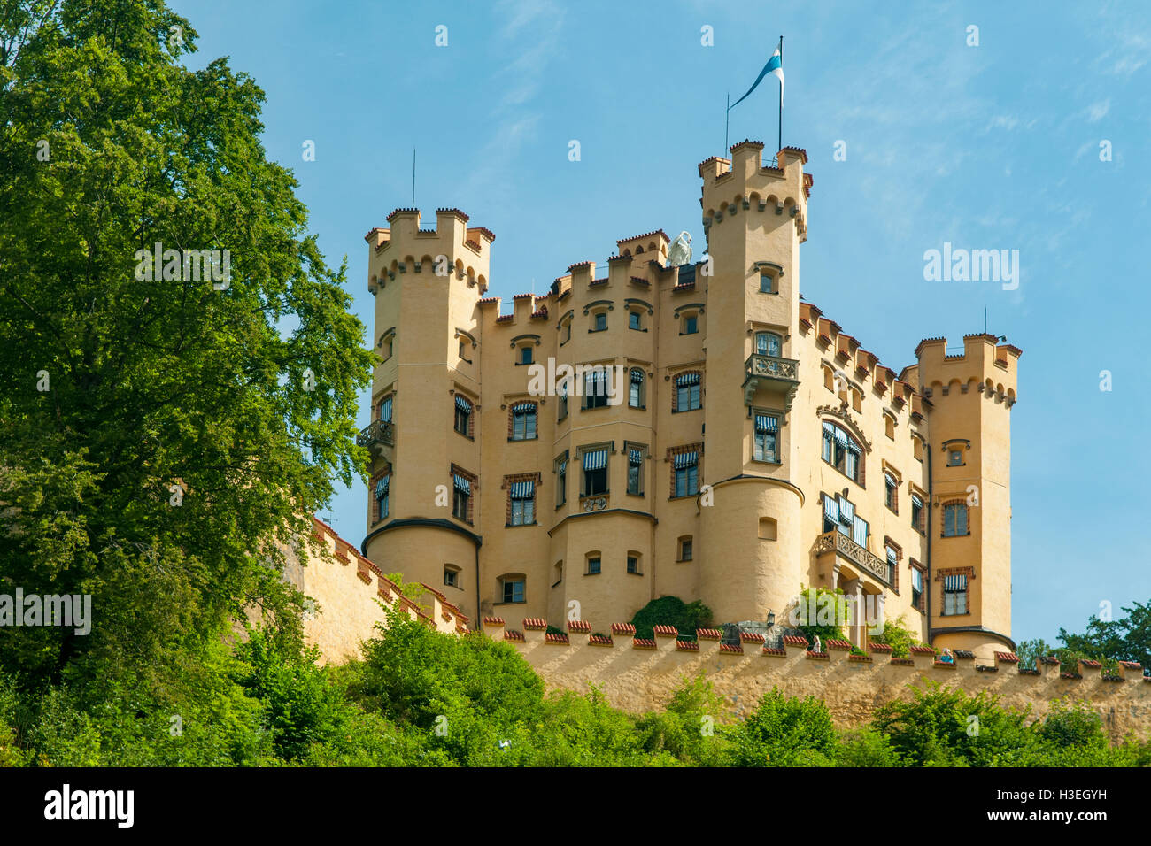 Schloss Hohenschwangau, Hohenschwangau, Bayern, Deutschland Stockfoto