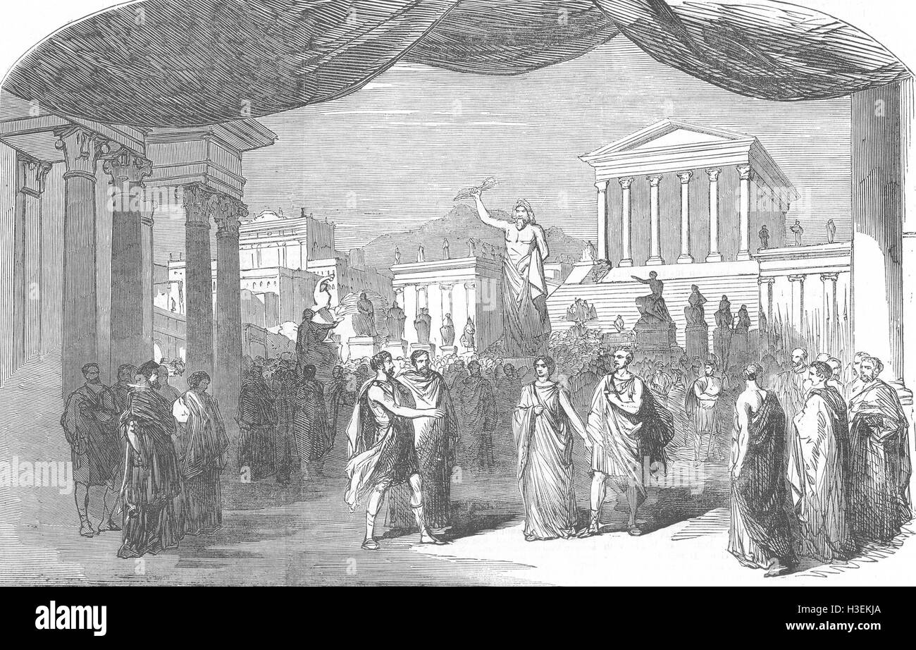 PERFORMING ARTS Donizettis Oper ich Martiri königlichen Italienisch-Parade Forum 1852. Der illustrierte London News Stockfoto