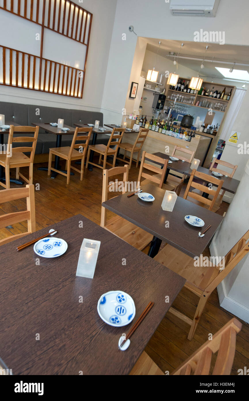 Yume japanisches Restaurant, Cotham, Bristol, UK. Küche Lebensmittel Japan orientalische Stockfoto