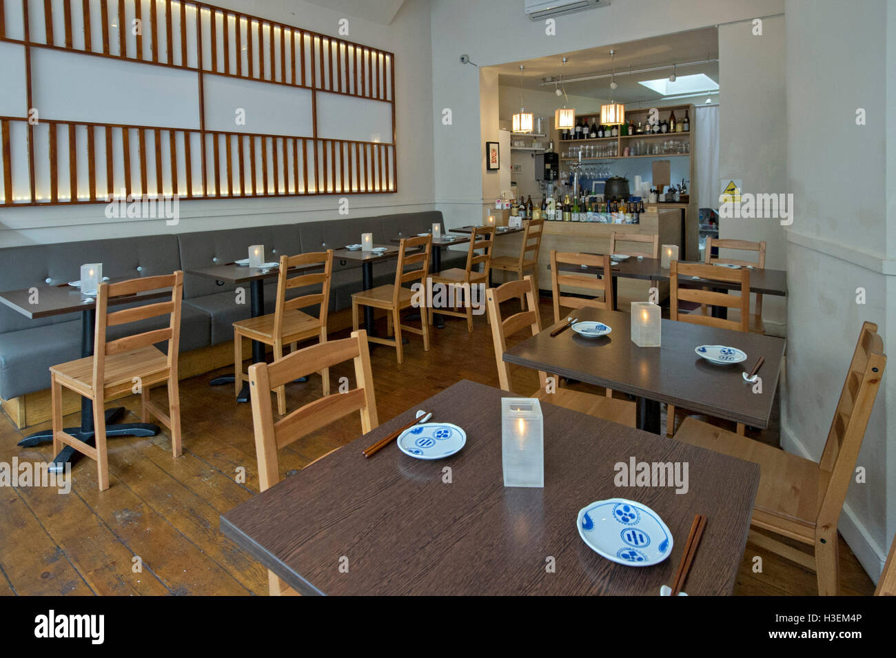 Yume japanisches Restaurant, Cotham, Bristol, UK. Küche Lebensmittel Japan orientalische Stockfoto