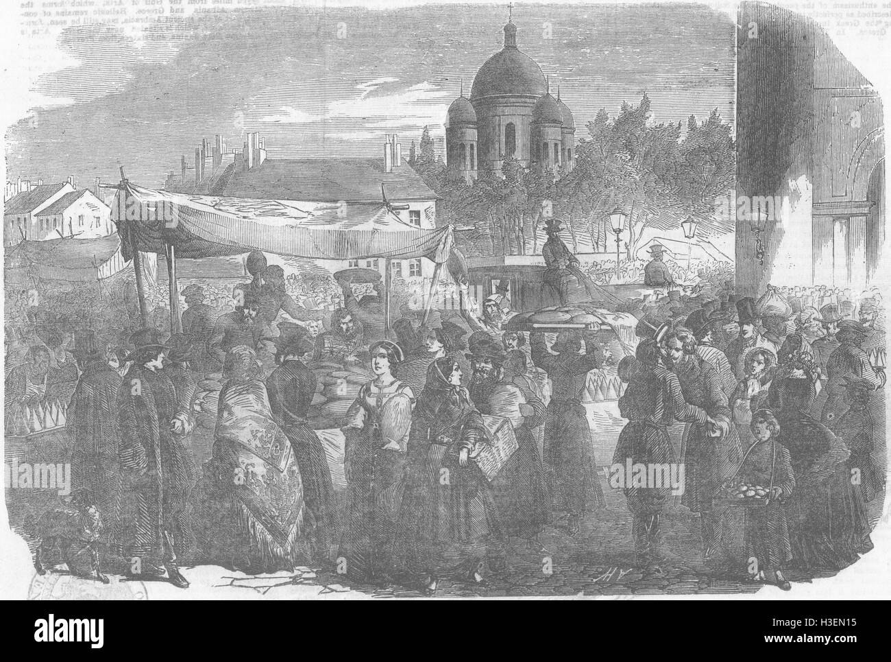 Russland-Oster-Festival, St. Petersburg 1854. Illustrierte London News Stockfoto