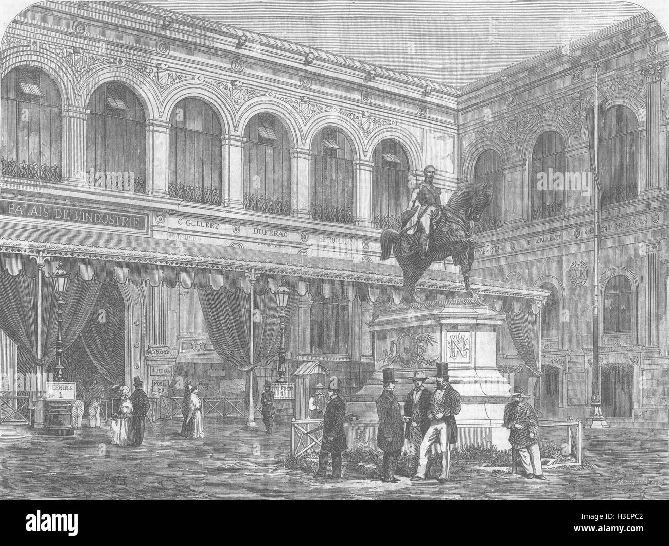 Frankreich-Palast der Industrie, Paris 1855. Illustrierte London News Stockfoto