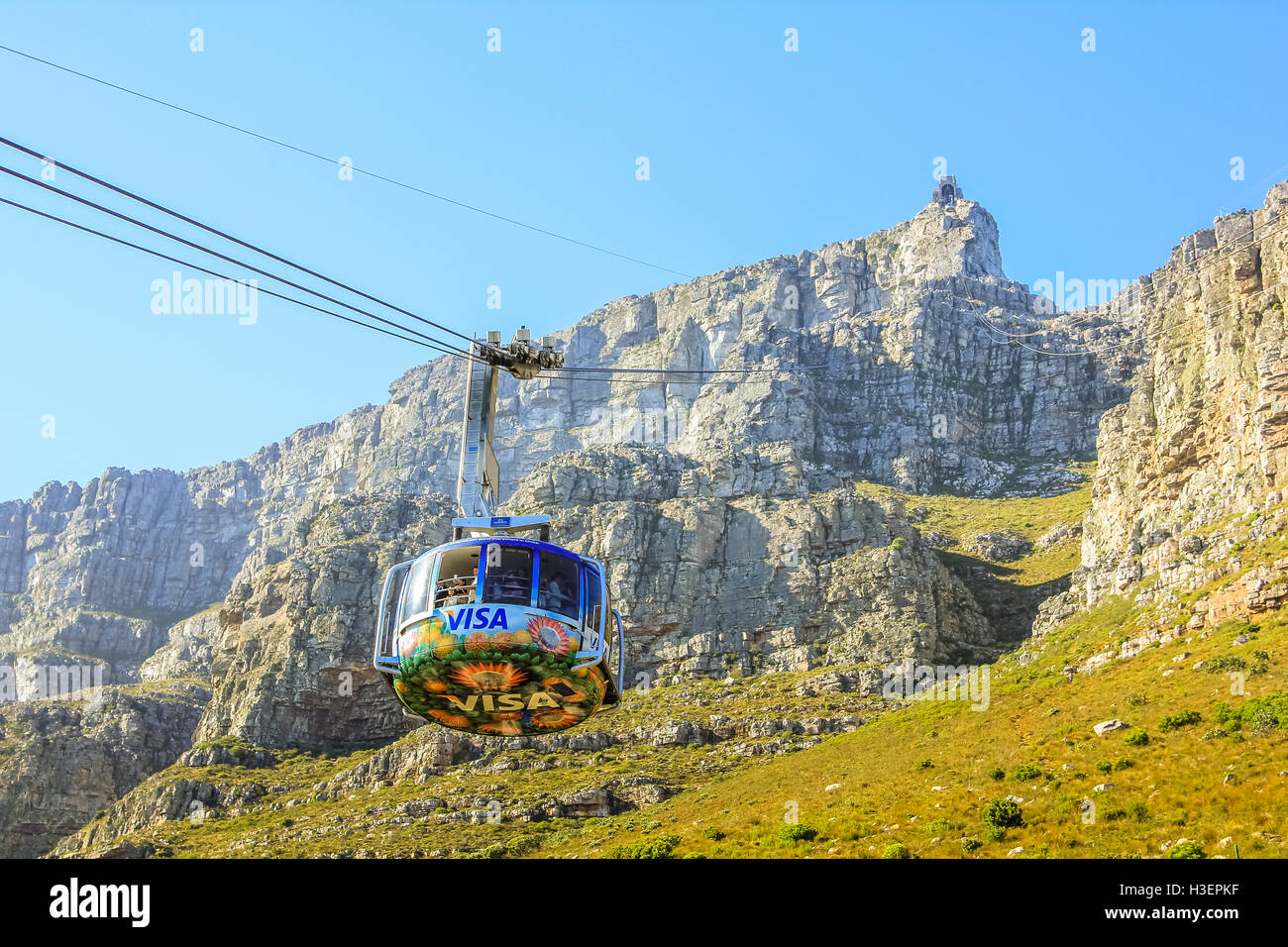 Antenne-Seilbahn-Kapstadt Stockfoto