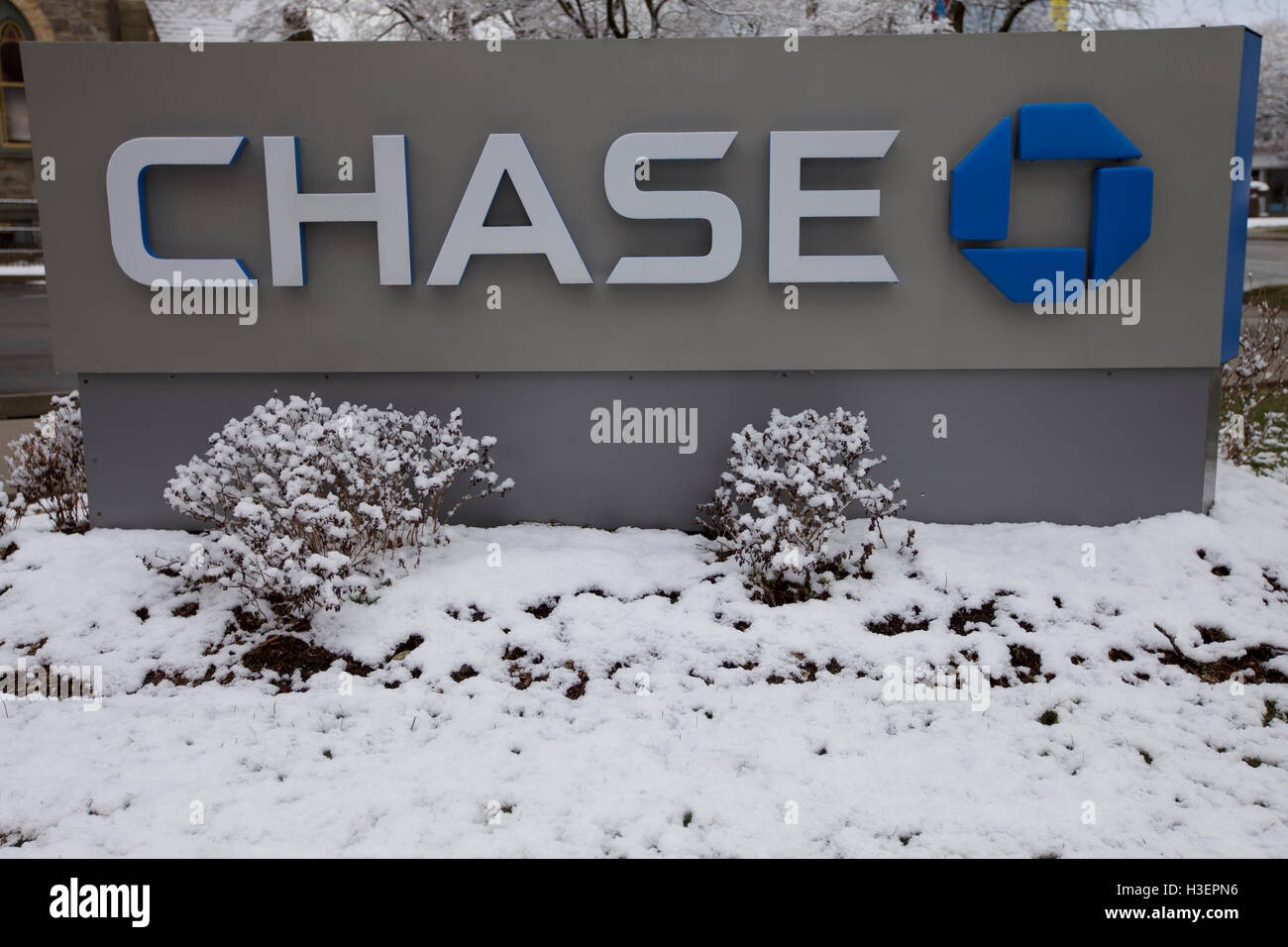 Chase Bank in Stamford, Stamford, USA New York - 21 März: Chase Bank-Filiale in Stamford, USA Amerika. Stockfoto