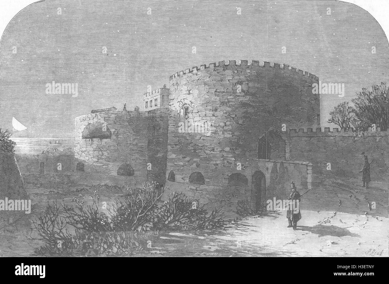 KENT die Mitternacht ansehen Walmer Castle 1852. Illustrierte London News Stockfoto