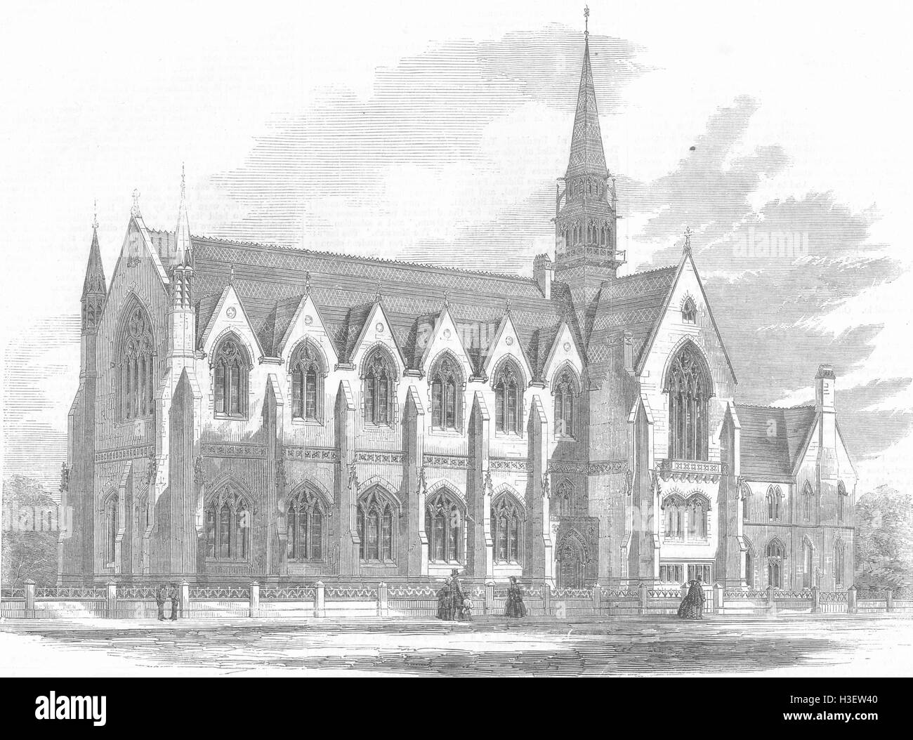YORKS Leeds neuen Gymnasium, Woodhouse Moor 1859. Illustrierte London News Stockfoto