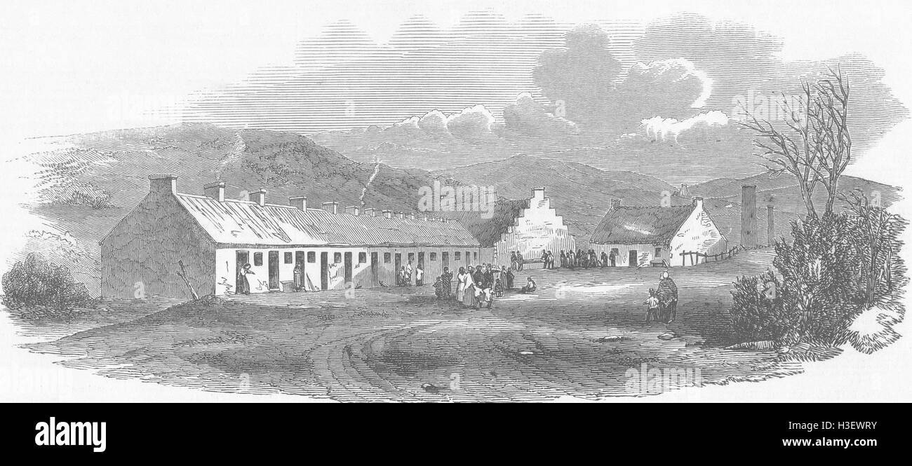 WELTLICHE Gebäude Broken Wohnungen 1851. Illustrierte London News Stockfoto