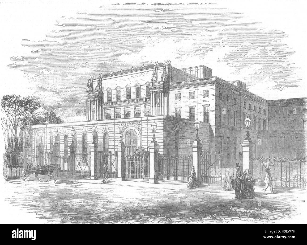 LONDON neue Ballsaal, Buckingham Palace 1856. Illustrierte London News Stockfoto