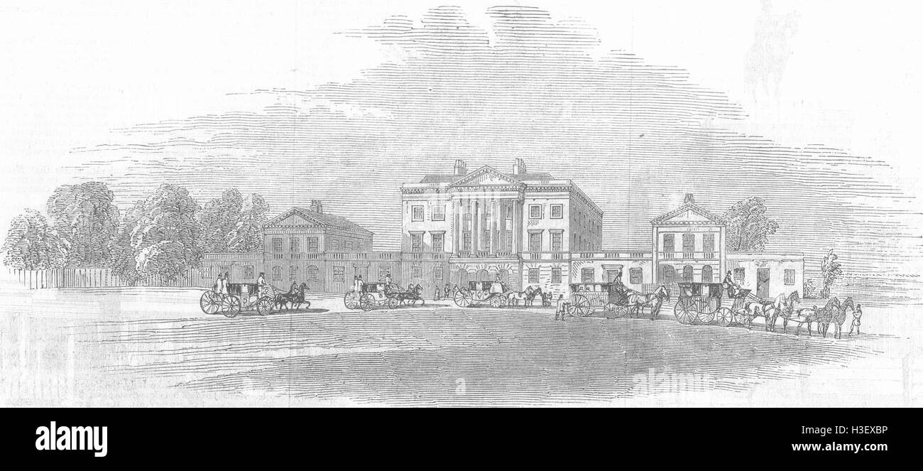 ESSEX-Ankunft der Bürgerpartei in Basildon Haus 1846. Illustrierte London News Stockfoto