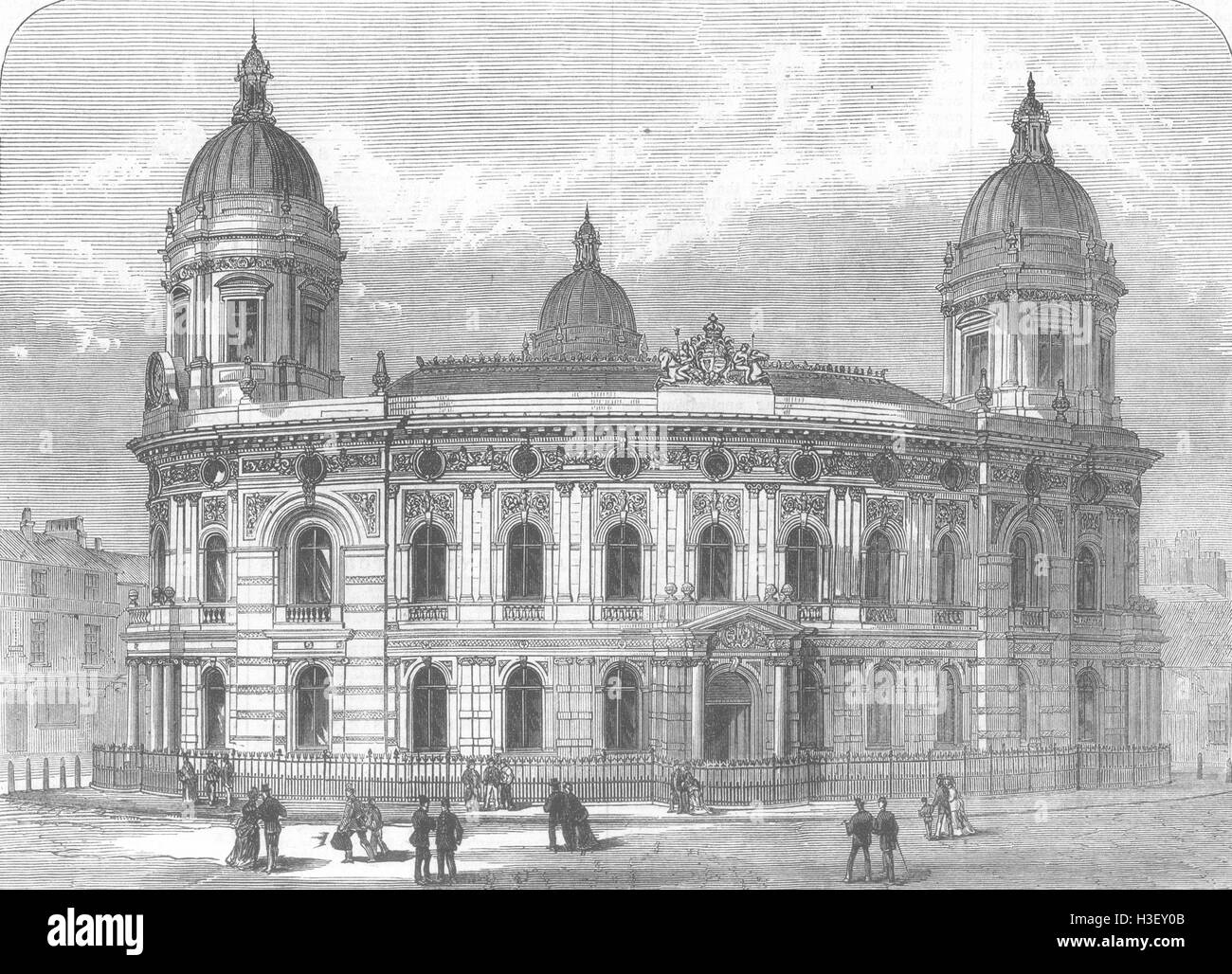 YORKS den neuen Dock-Büros, Rumpf 1871. Illustrierte London News Stockfoto