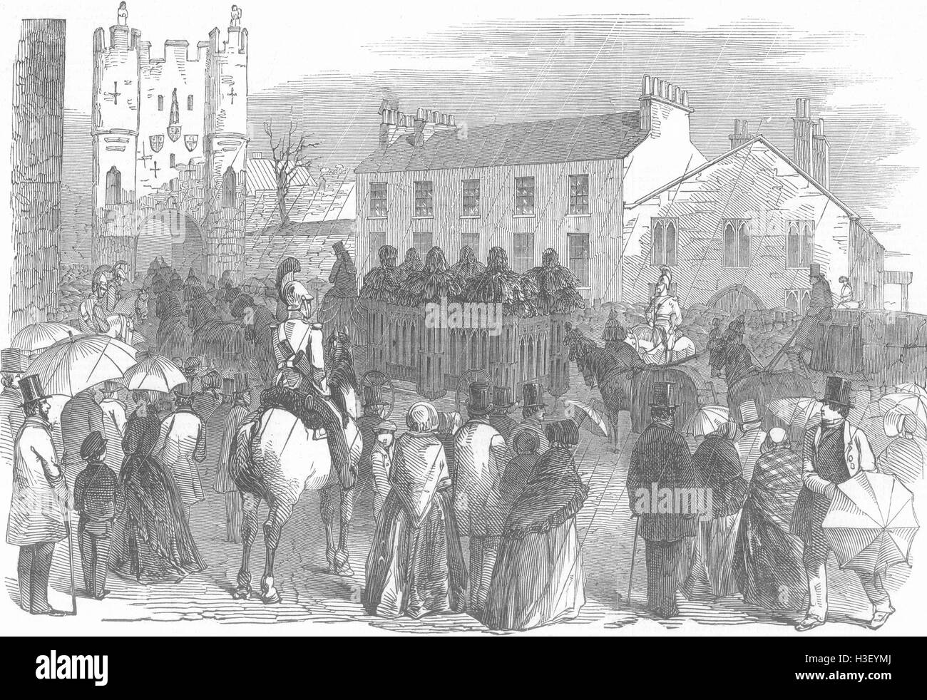 YORKS Erzbischof von York Funeral Parade am York 1847. Illustrierte London News Stockfoto