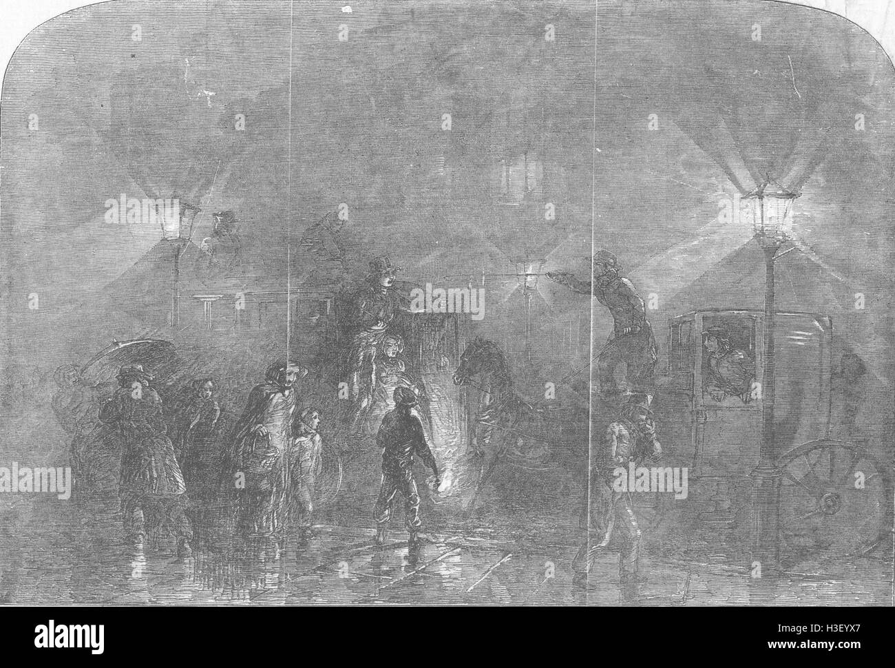 LONDON London Nebel 1849. Illustrierte London News Stockfoto