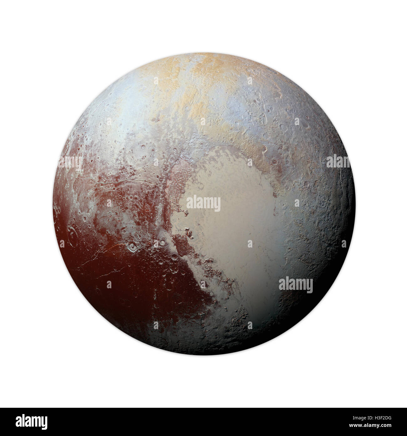 Sonnensystem - Pluto. Isolierten Planeten auf weißem Hintergrund. Elemente dieses Bildes, eingerichtet von der NASA Stockfoto