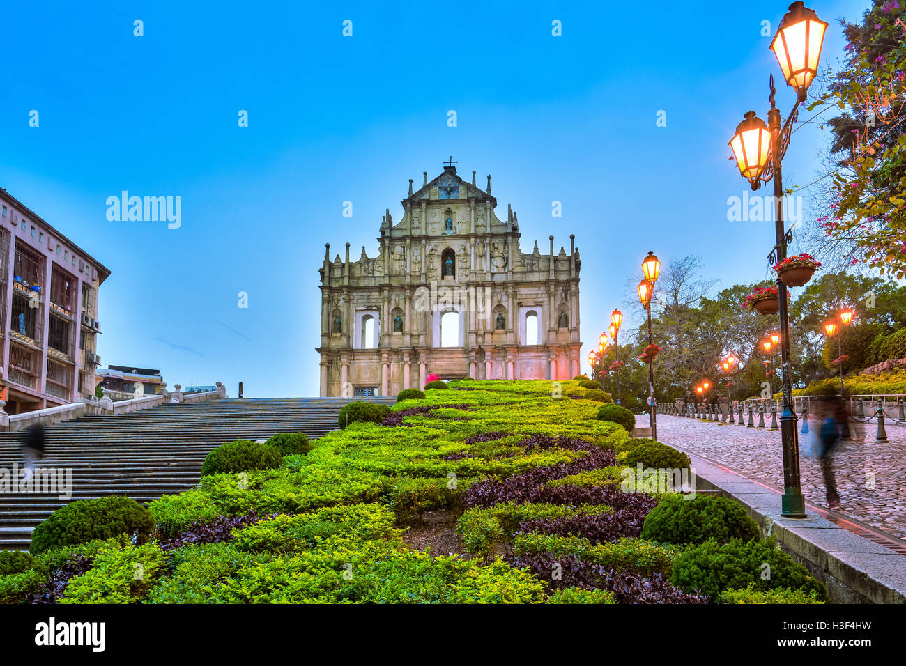 Die Ruinen von St. Paul in Macau. Stockfoto
