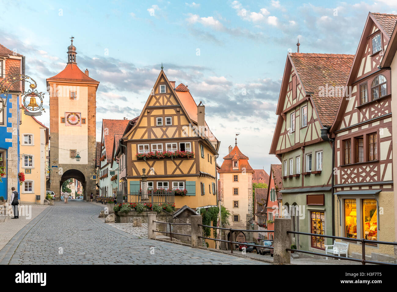 Rothenburg Ob der Tauber Altstadt Innenstadt, Franken, Bayern, Deutschland Stockfoto