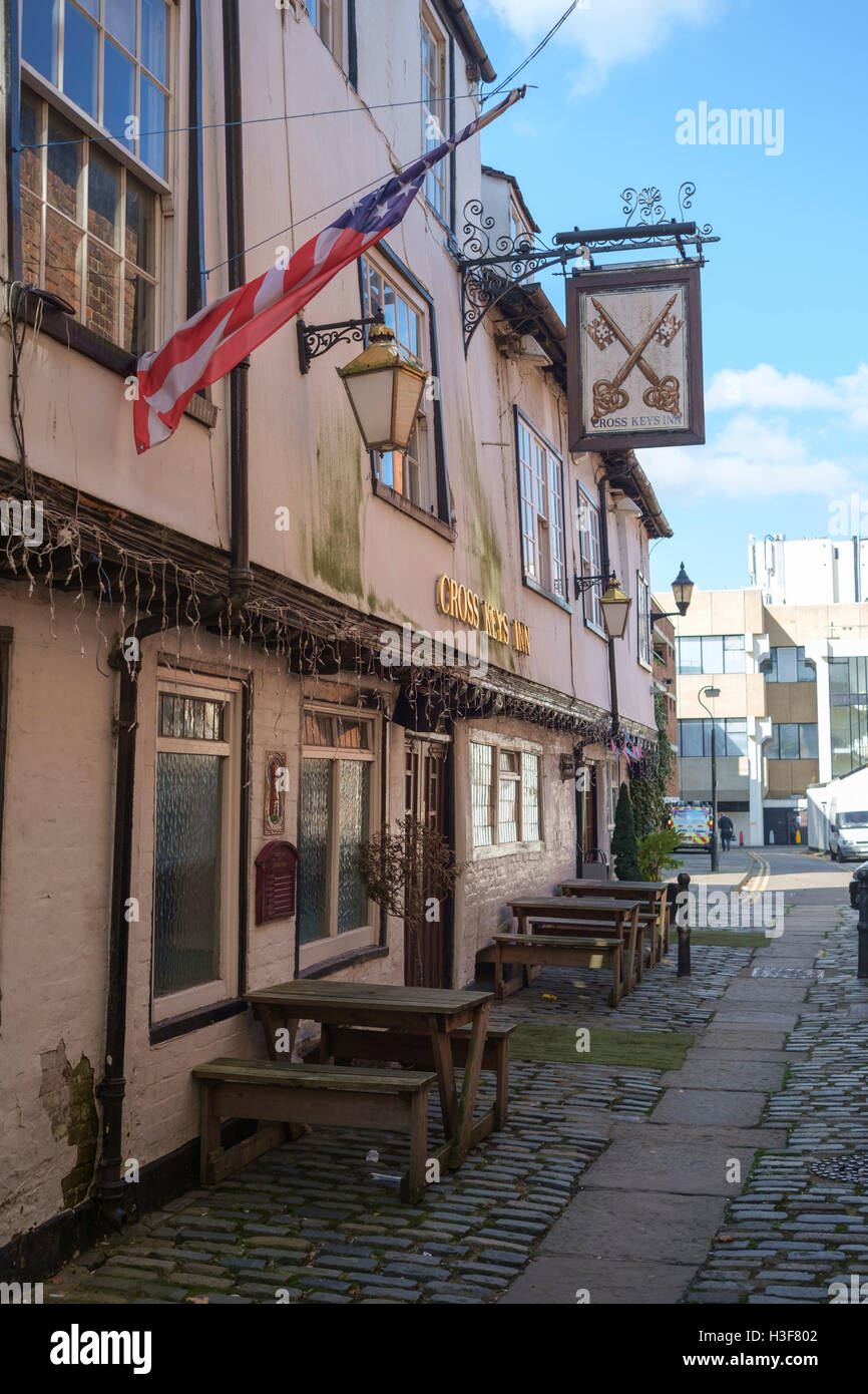 Gloucester City und historischen docks England Cross Keys Inn Pub Southgate Street Stockfoto