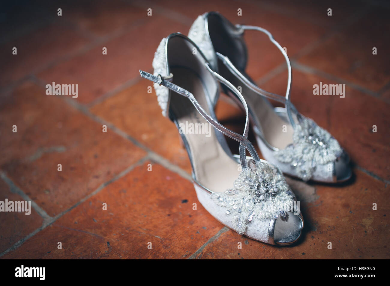 Braut Schuhe Stockfoto