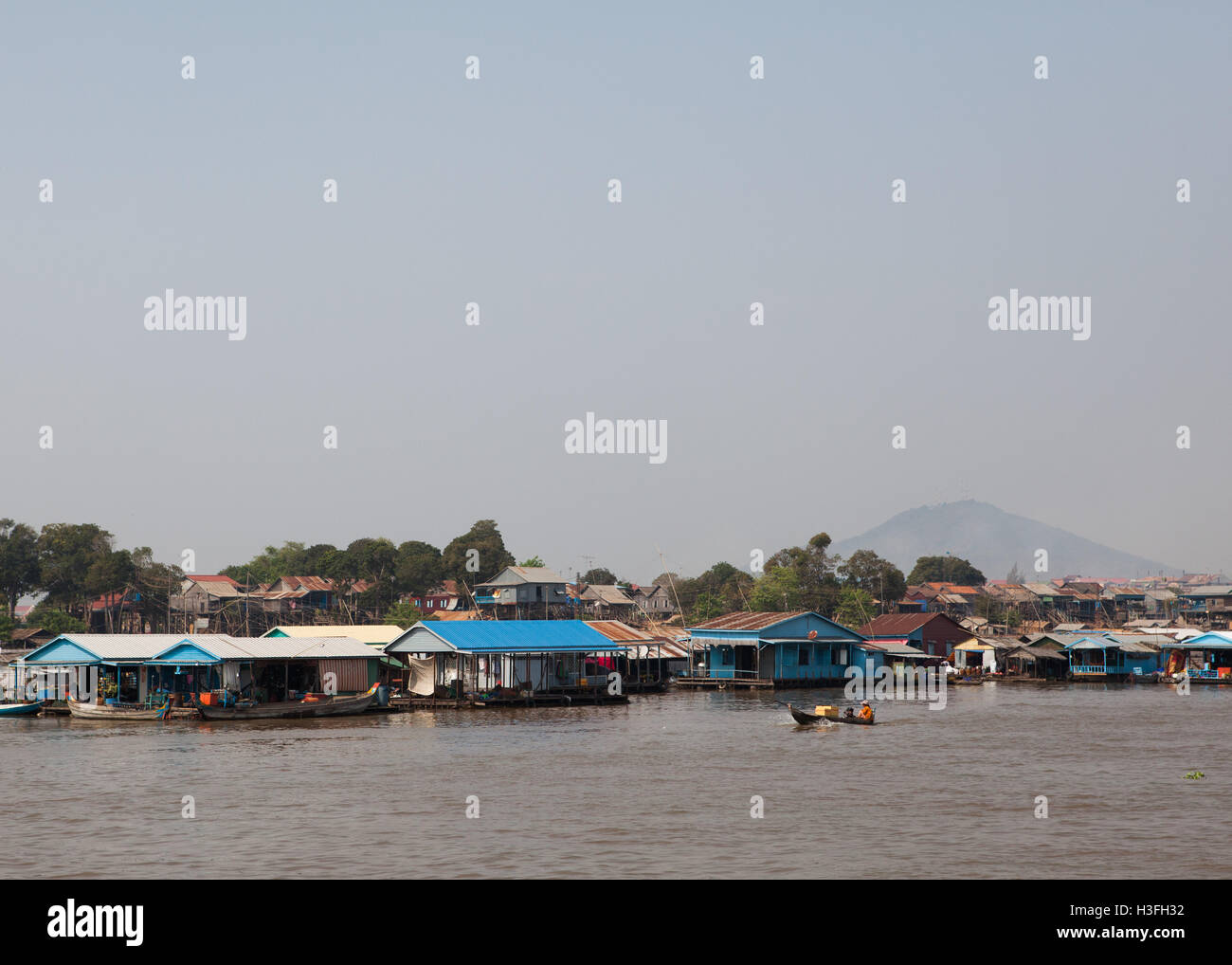 Schwimmende Dorf, Tonle Sap See, Kambodscha Stockfoto