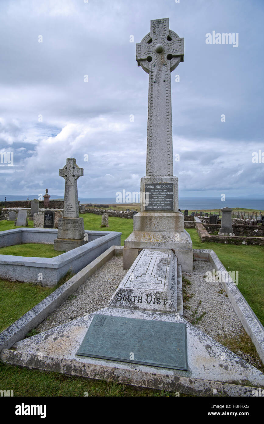 Flora MacDonald Denkmal an der Kilmuir Friedhof, Isle Of Skye, Schottisches Hochland, Schottland Stockfoto