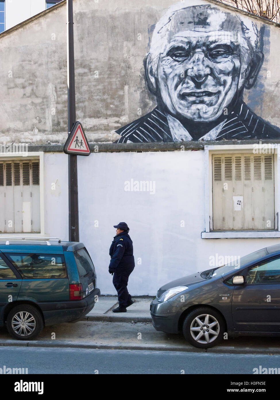 Streetart im 6. Arrondissement von Paris, Frankreich Stockfoto