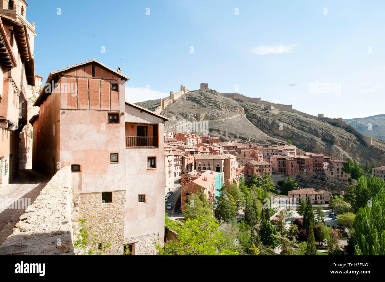 ALBARRACIN - Spanien Stockfoto