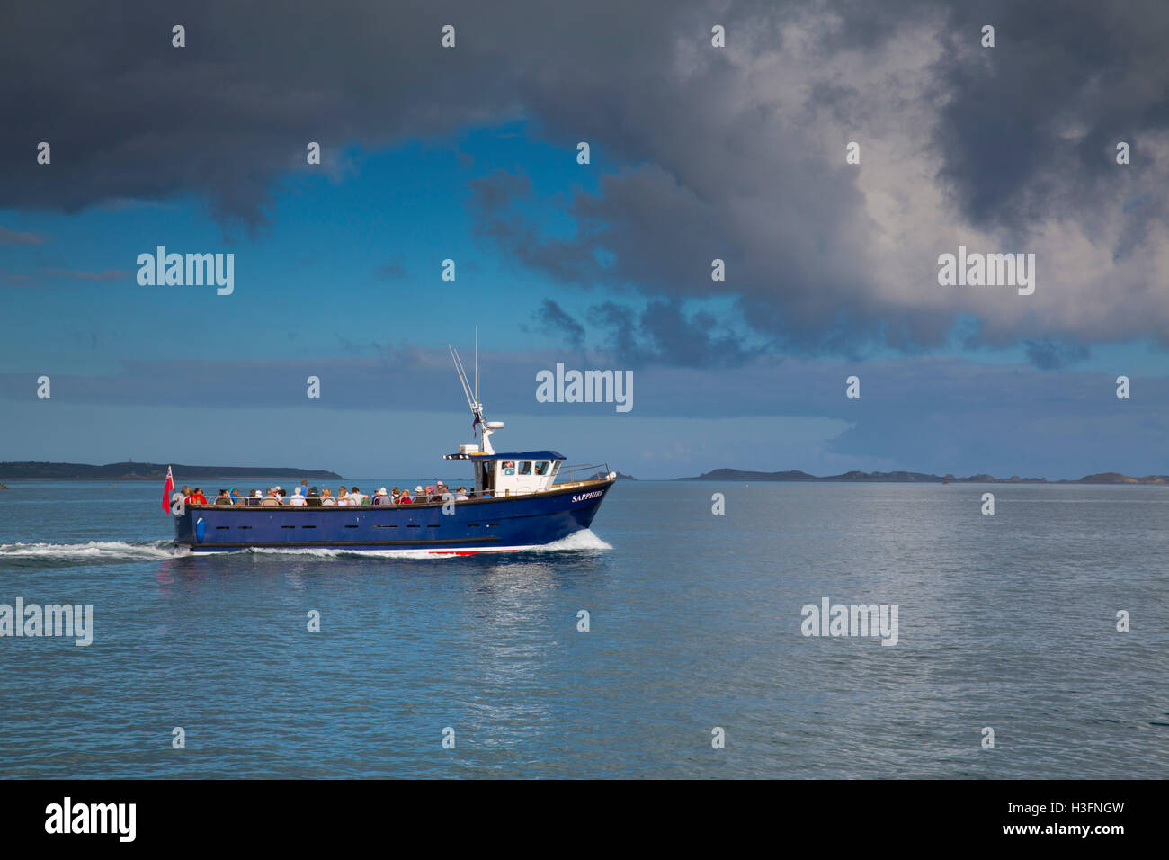 Saphir Boot Reise Isles of Scilly; UK Stockfoto