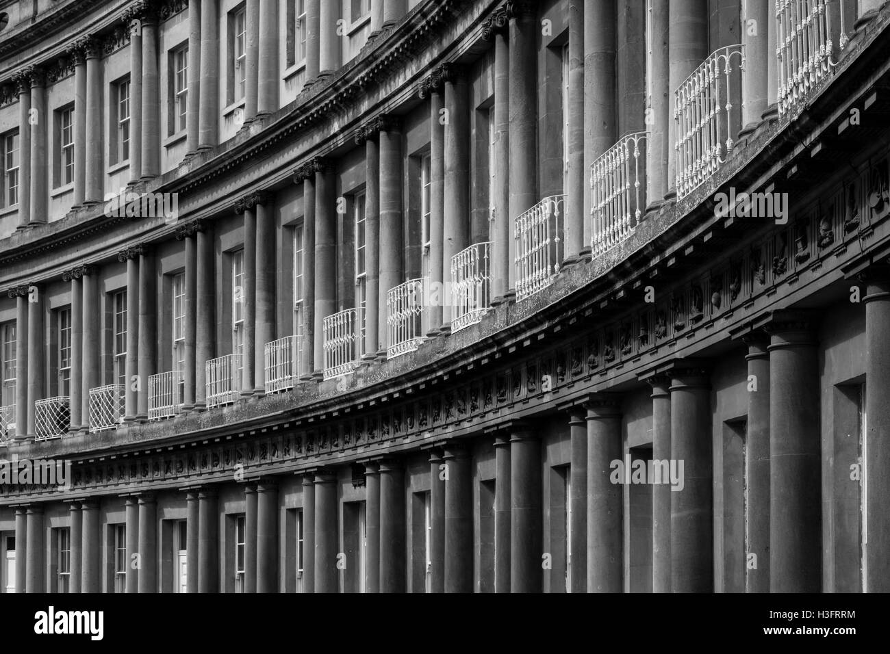 Teil des Royal Crescent in Bath Somerset Stockfoto