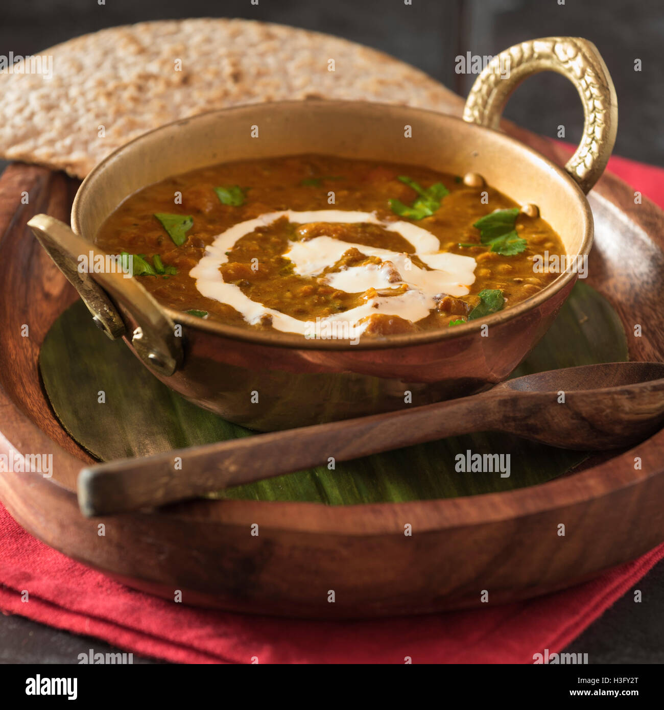 Dal Makhani. Linsen mit Butter und Sahne. Indien-Essen Stockfoto