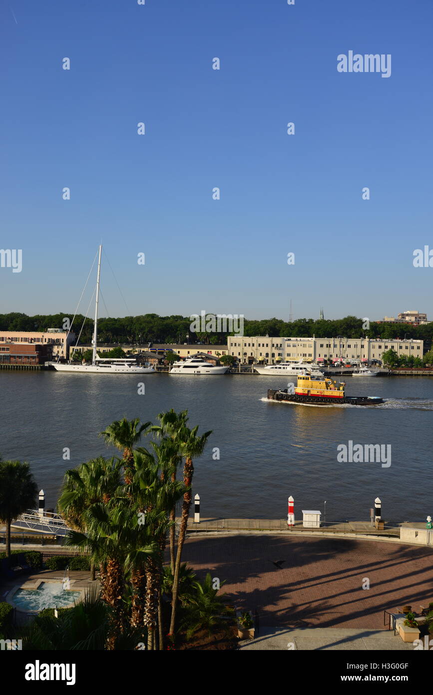 Vereinigte Staaten von Amerika, USA, Georgia, Savannah River Stockfoto