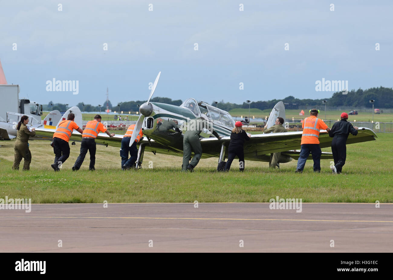 De Havilland DHC-1 Chipmunk (G-Network) Boden behandelt in Fairford 7. Juli 2016 Arp Stockfoto